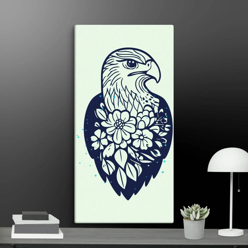 Floral Eagle Wall Decor Canvas - STYLISHOUR