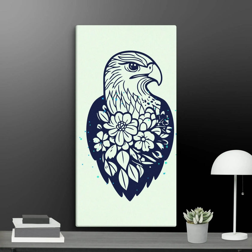 Floral Eagle Wall Decor Canvas - STYLISHOUR
