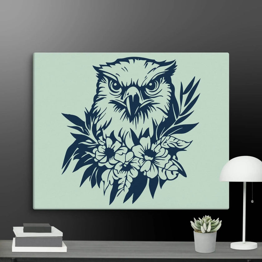 Floral Hawk Wall Art Canvas - STYLISHOUR