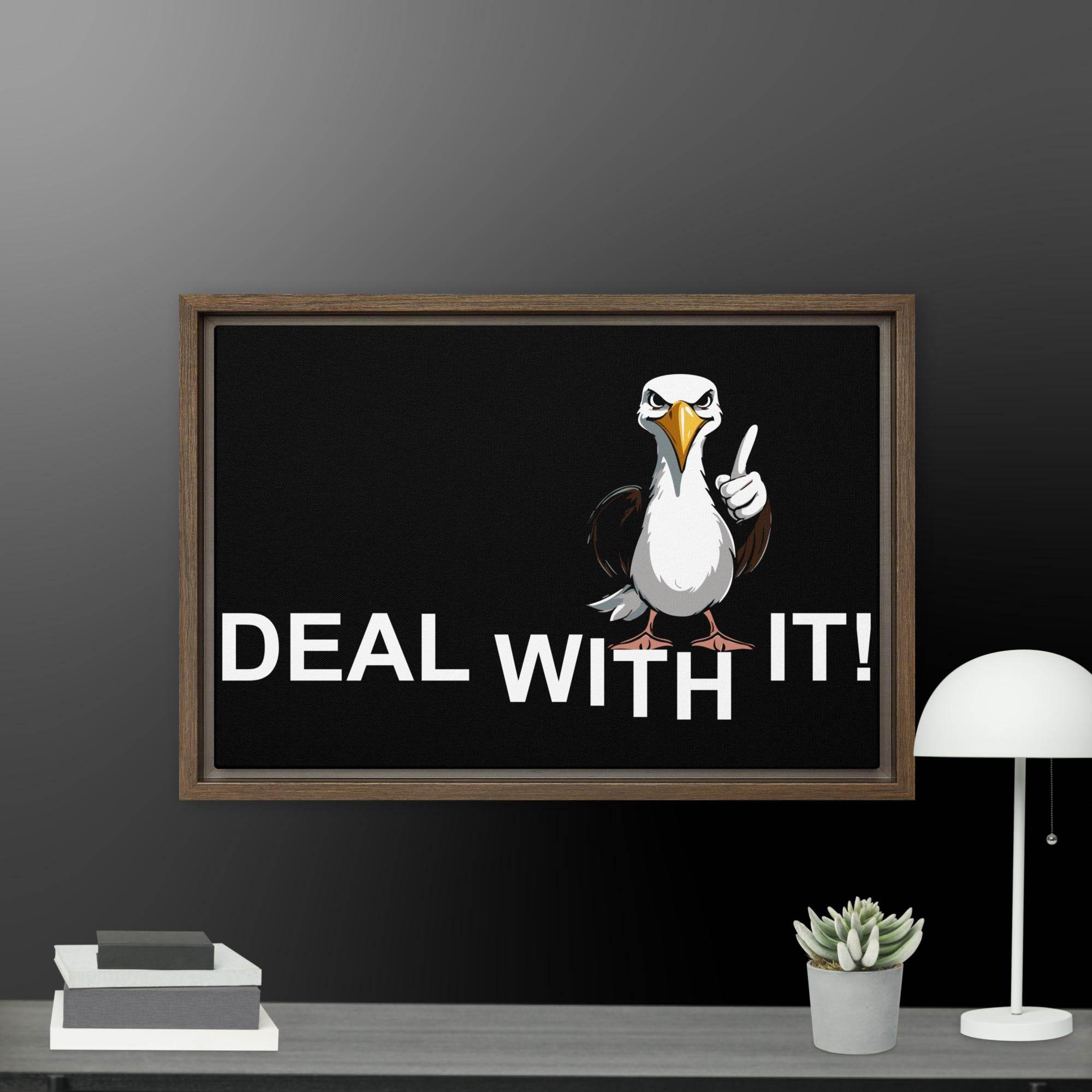 Deal with it Duck Framed canvas - STYLISHOUR