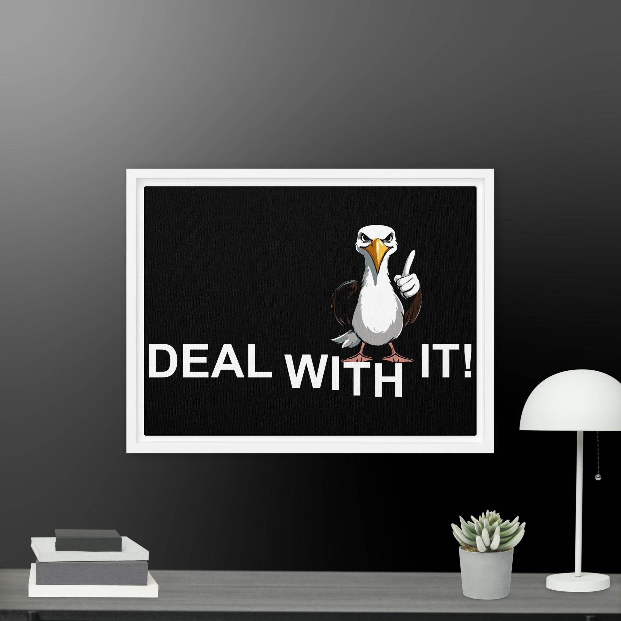 Deal with it Duck Framed canvas - STYLISHOUR