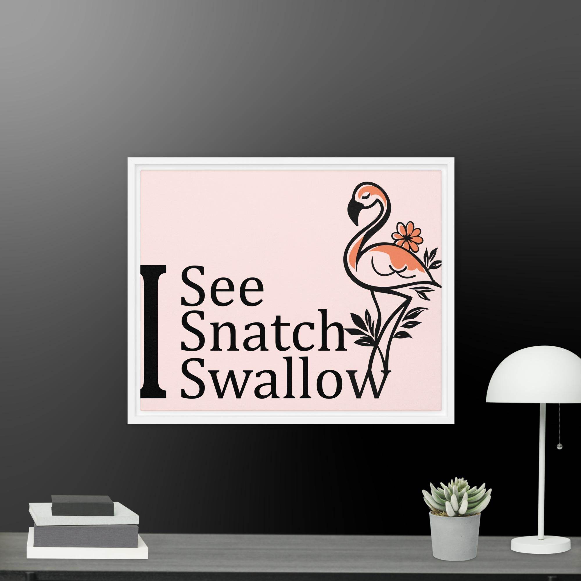 I See Flamingo Framed canvas - STYLISHOUR