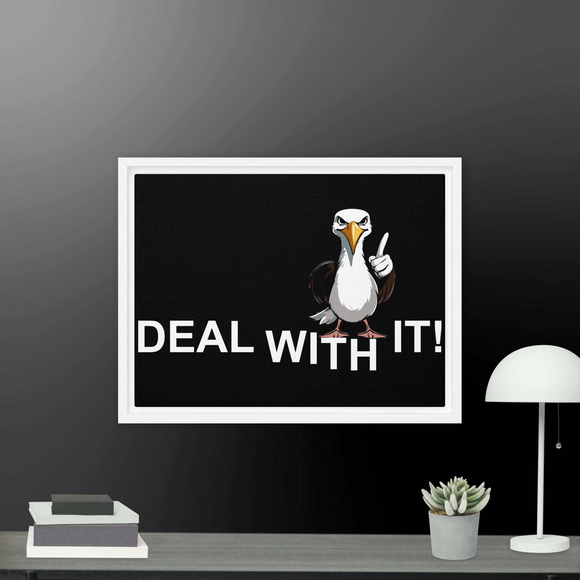 Deal with it Duck Framed canvas - STYLISHOUR
