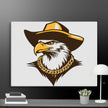 Golden Eagle Boss Wall Art Canvas - STYLISHOUR