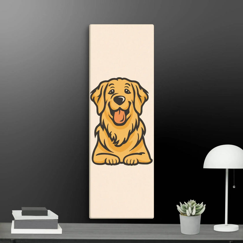 Golden Retriever Cute Dog Wall Art Canvas - STYLISHOUR