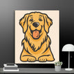Golden Retriever Cute Dog Wall Art Canvas - STYLISHOUR