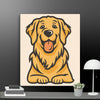 Golden Retriever Cute Dog Wall Art Canvas - STYLISHOUR