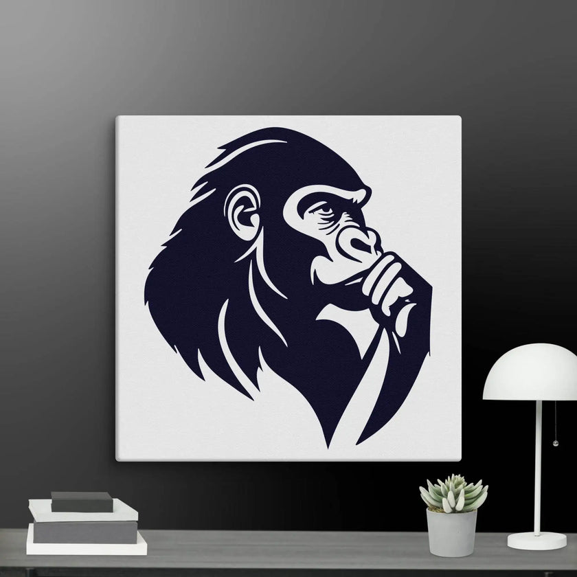 Great Thinker Ape Wall Art Canvas - STYLISHOUR