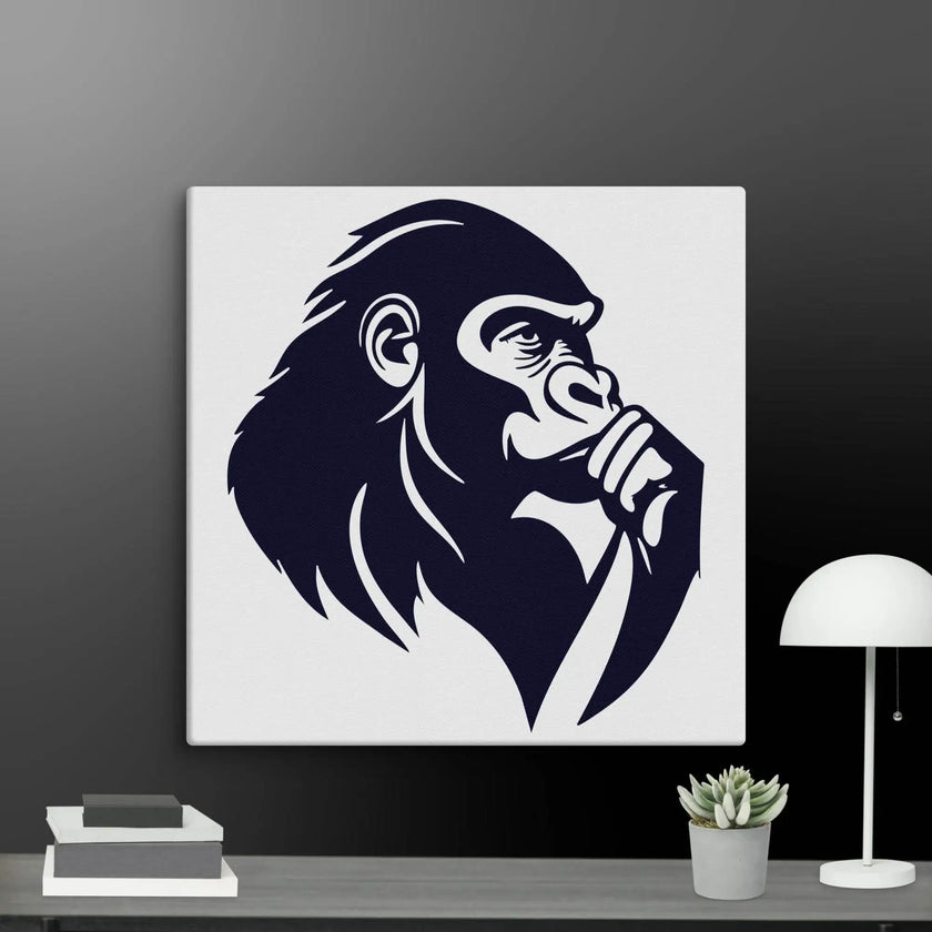 Great Thinker Ape Wall Art Canvas - STYLISHOUR
