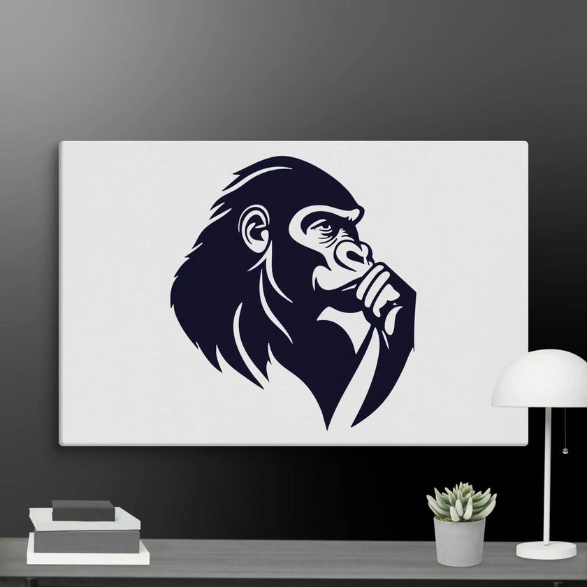 Great Thinker Ape Wall Art Canvas - STYLISHOUR
