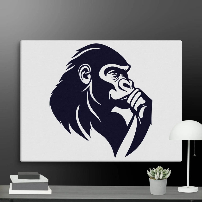 Great Thinker Ape Wall Art Canvas - STYLISHOUR