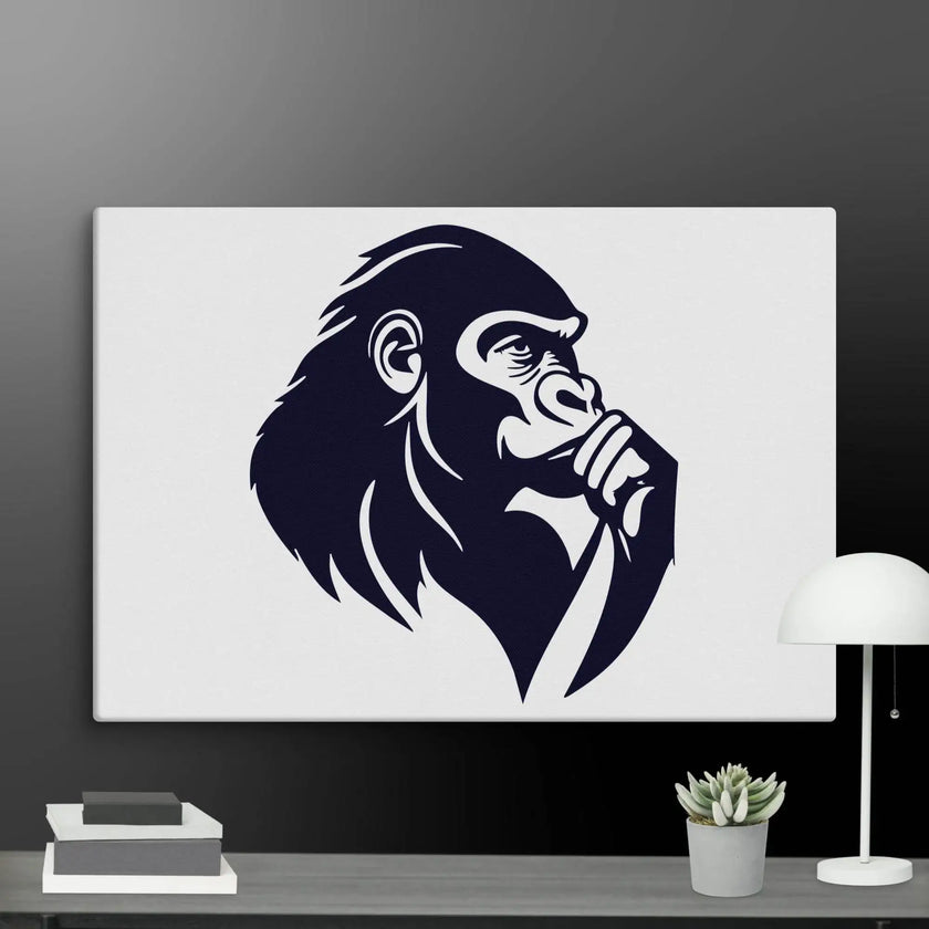 Great Thinker Ape Wall Art Canvas - STYLISHOUR