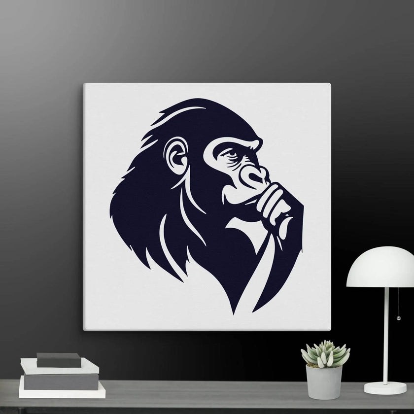 Great Thinker Ape Wall Art Canvas - STYLISHOUR