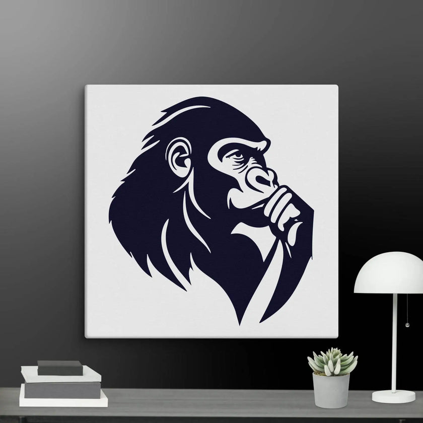 Great Thinker Ape Wall Art Canvas - STYLISHOUR