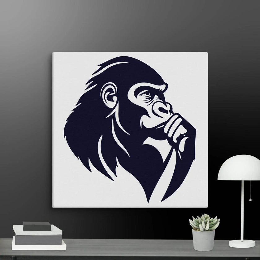Great Thinker Ape Wall Art Canvas - STYLISHOUR