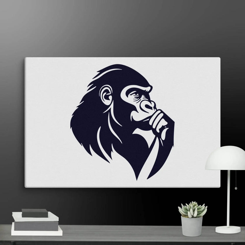 Great Thinker Ape Wall Art Canvas - STYLISHOUR