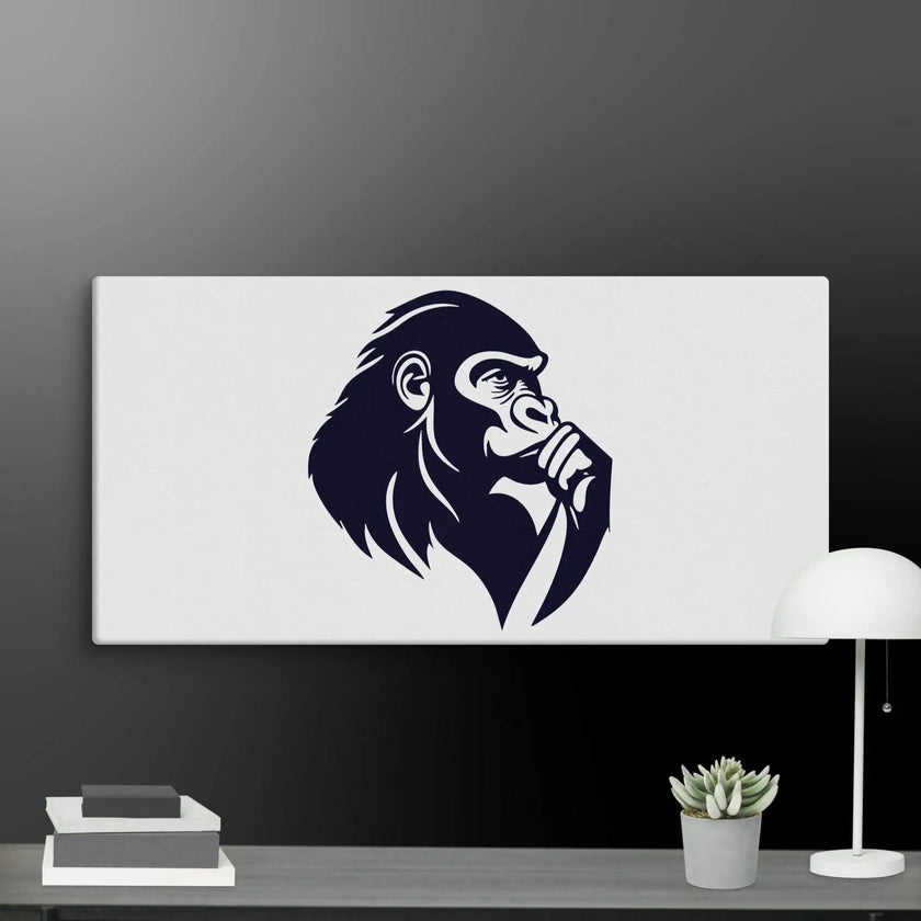 Great Thinker Ape Wall Art Canvas - STYLISHOUR