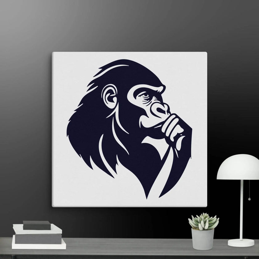 Great Thinker Ape Wall Art Canvas - STYLISHOUR