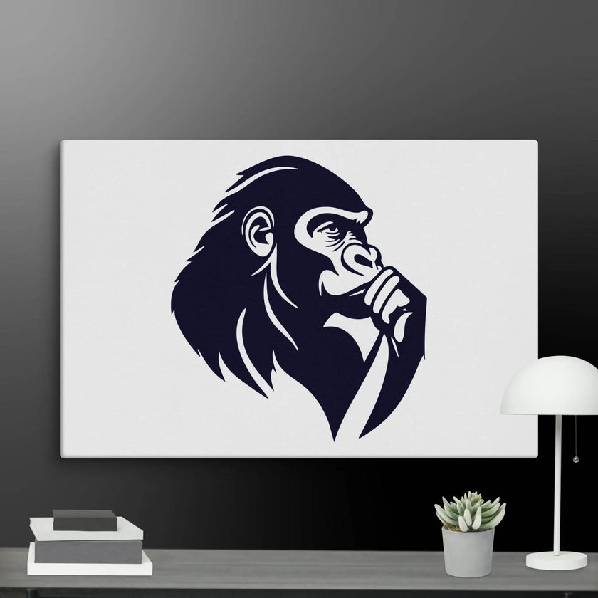 Great Thinker Ape Wall Art Canvas - STYLISHOUR