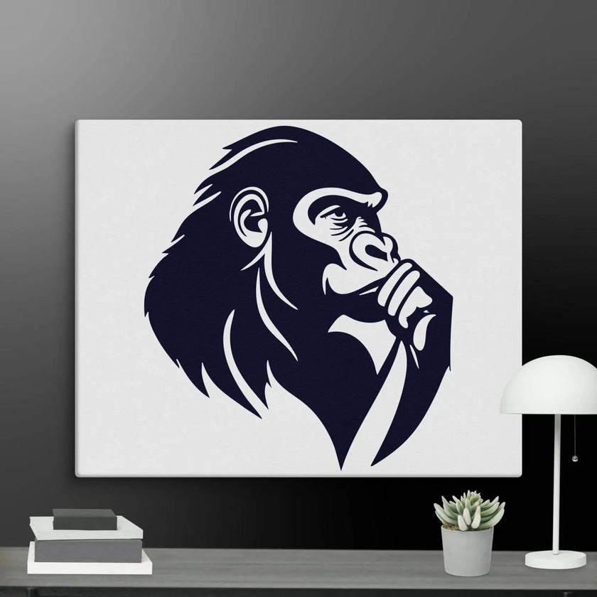 Great Thinker Ape Wall Art Canvas - STYLISHOUR