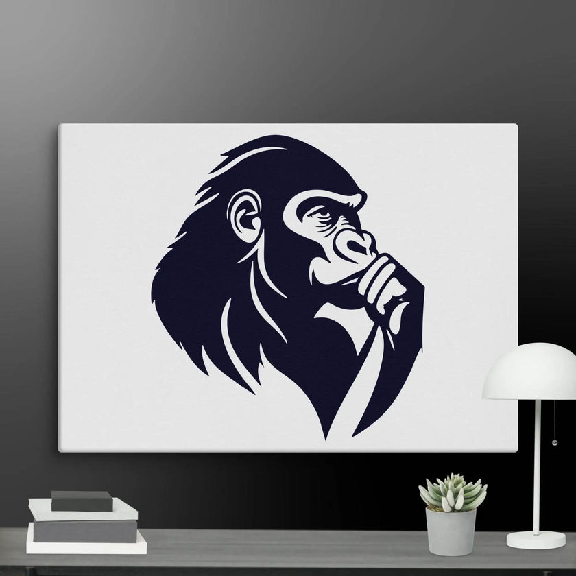 Great Thinker Ape Wall Art Canvas - STYLISHOUR