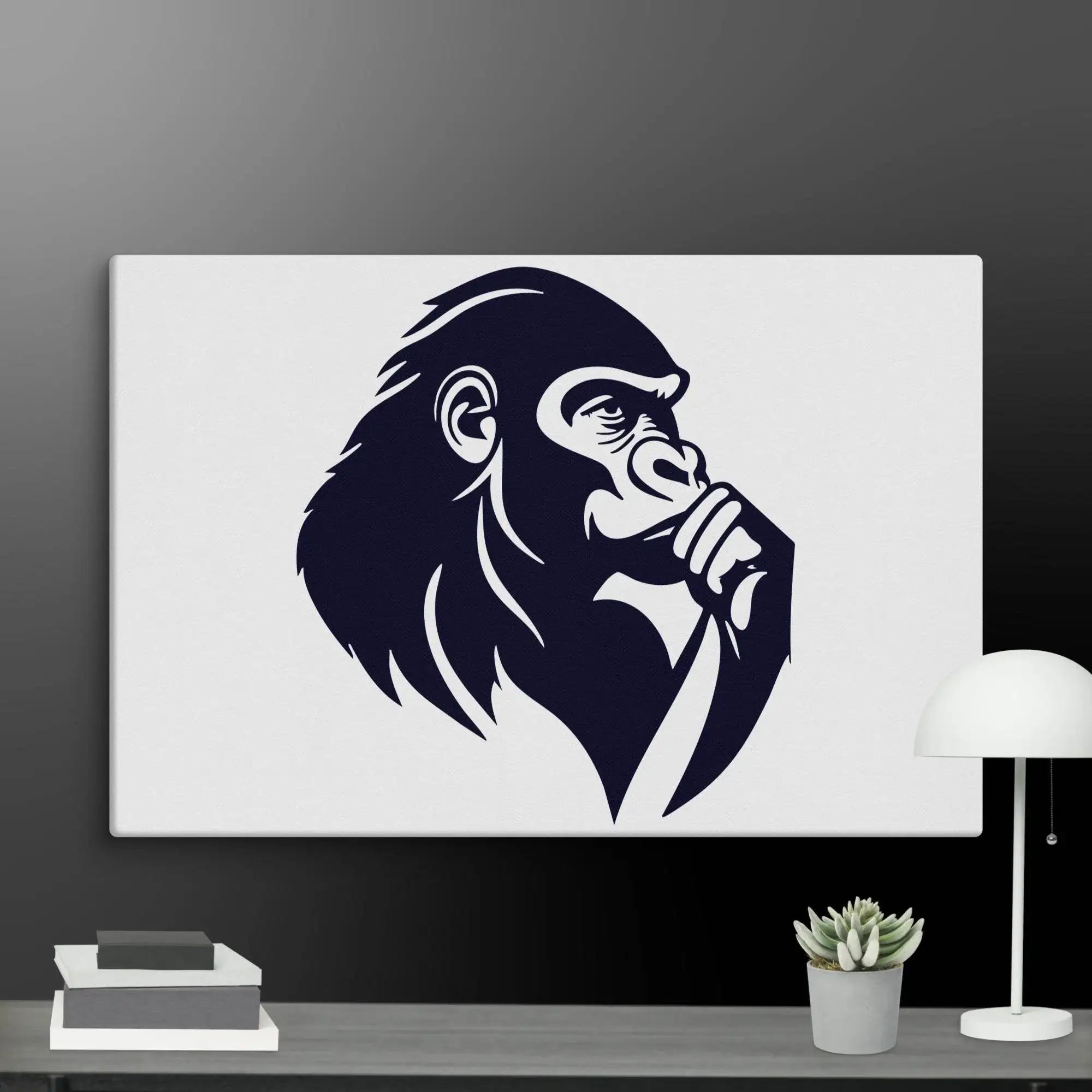 Great Thinker Ape Wall Art Canvas - STYLISHOUR