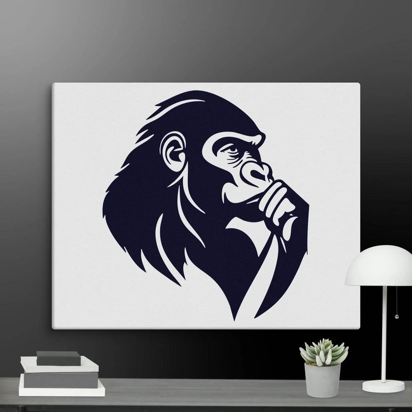 Great Thinker Ape Wall Art Canvas - STYLISHOUR
