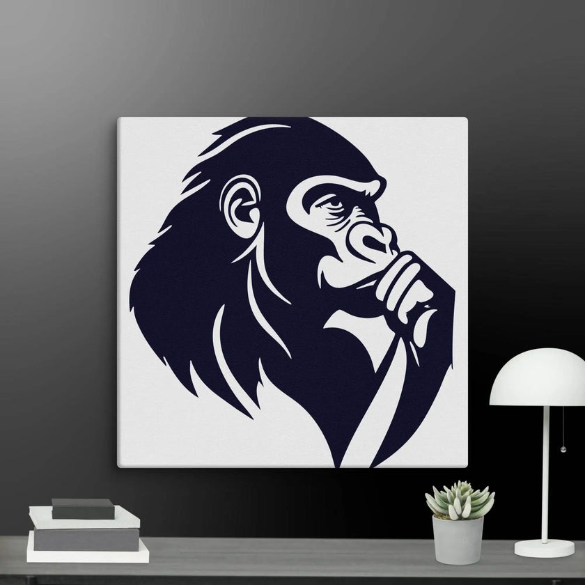 Great Thinker Ape Wall Art Canvas - STYLISHOUR