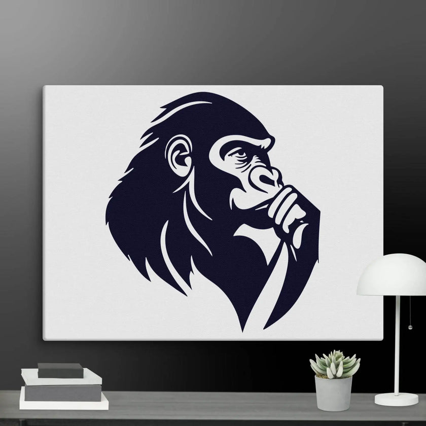 Great Thinker Ape Wall Art Canvas - STYLISHOUR