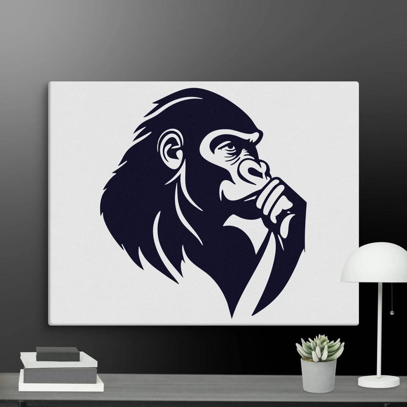 Great Thinker Ape Wall Art Canvas - STYLISHOUR