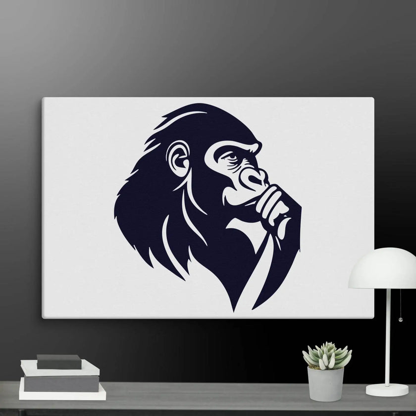 Great Thinker Ape Wall Art Canvas - STYLISHOUR