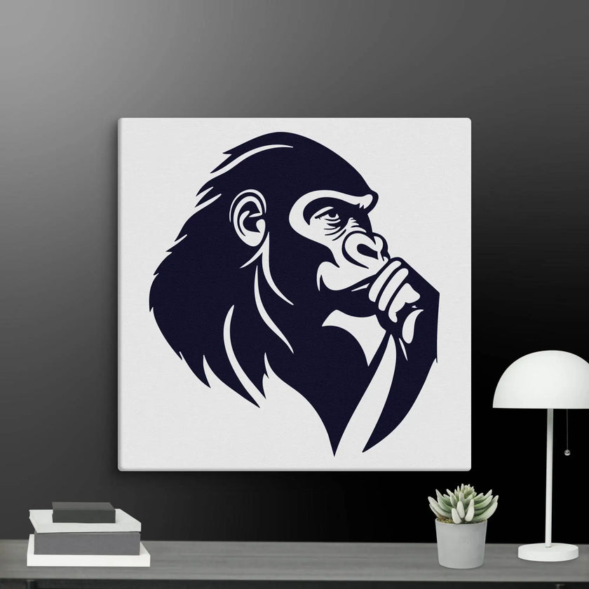 Great Thinker Ape Wall Art Canvas - STYLISHOUR