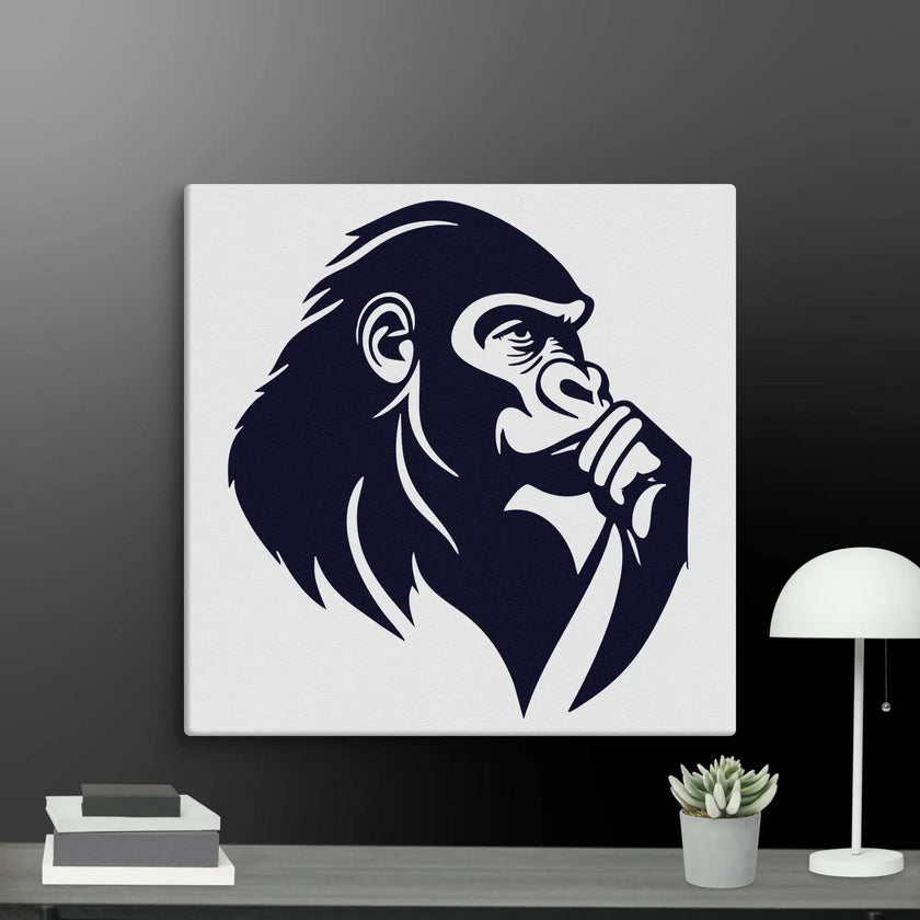 Great Thinker Ape Wall Art Canvas - STYLISHOUR
