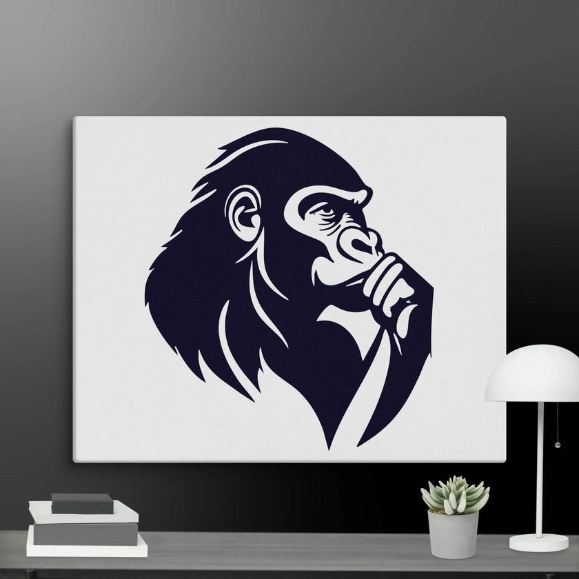 Great Thinker Ape Wall Art Canvas - STYLISHOUR