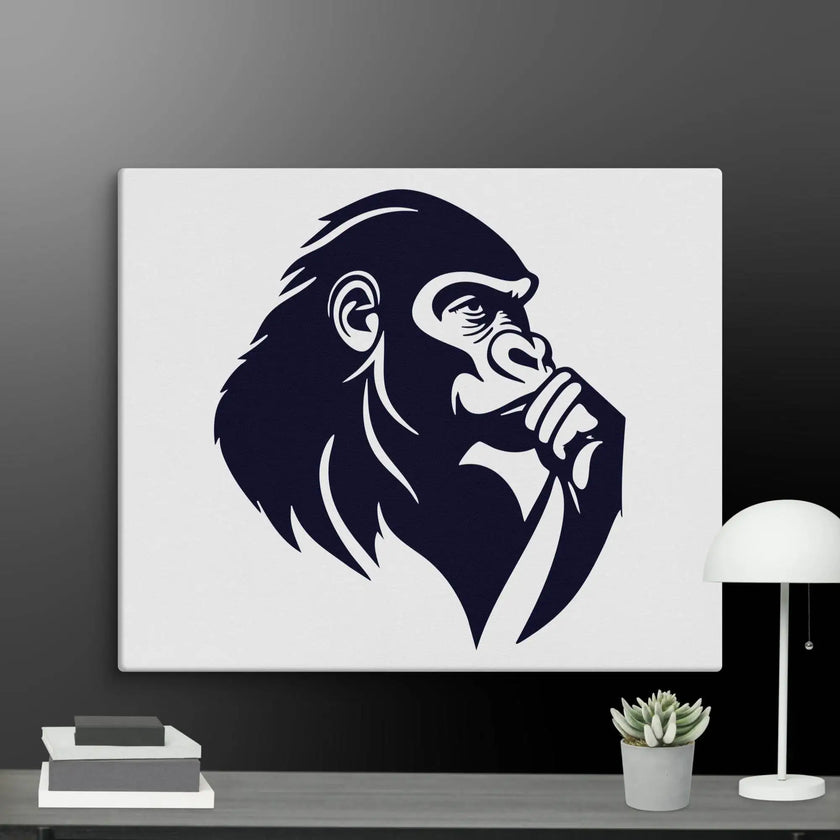 Great Thinker Ape Wall Art Canvas - STYLISHOUR