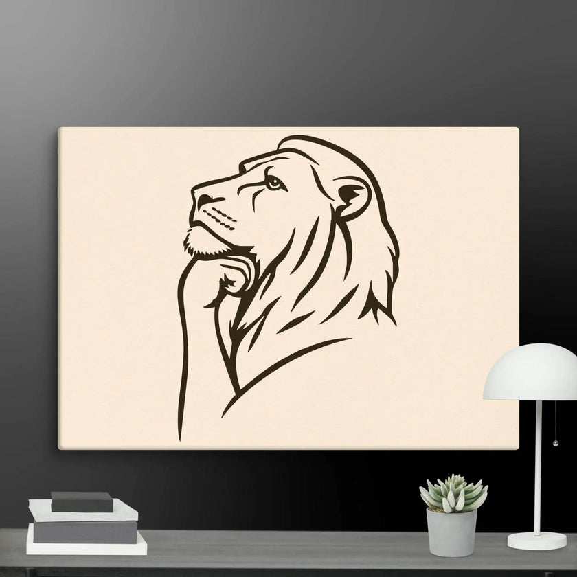Great Thinker Lion Wall Art Canvas - STYLISHOUR