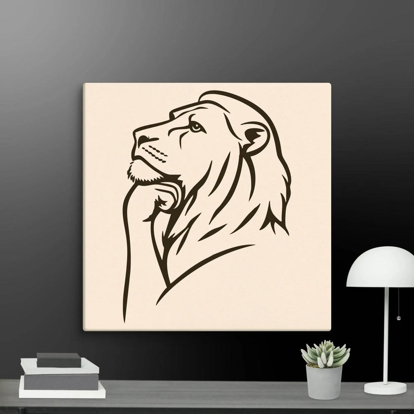 Great Thinker Lion Wall Art Canvas - STYLISHOUR