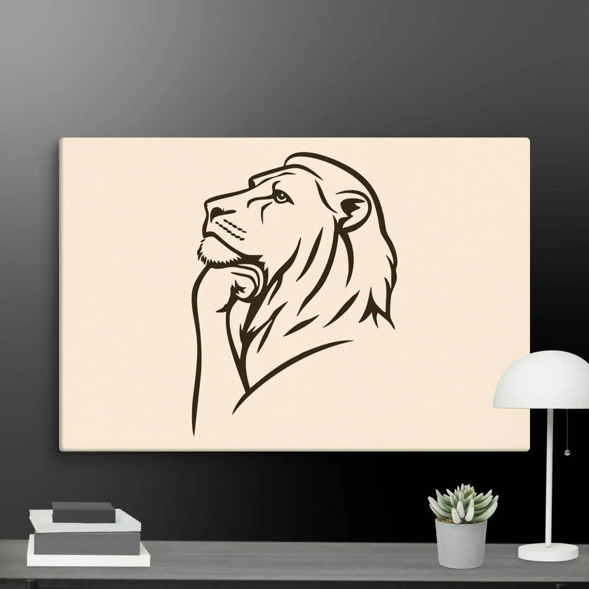 Great Thinker Lion Wall Art Canvas - STYLISHOUR