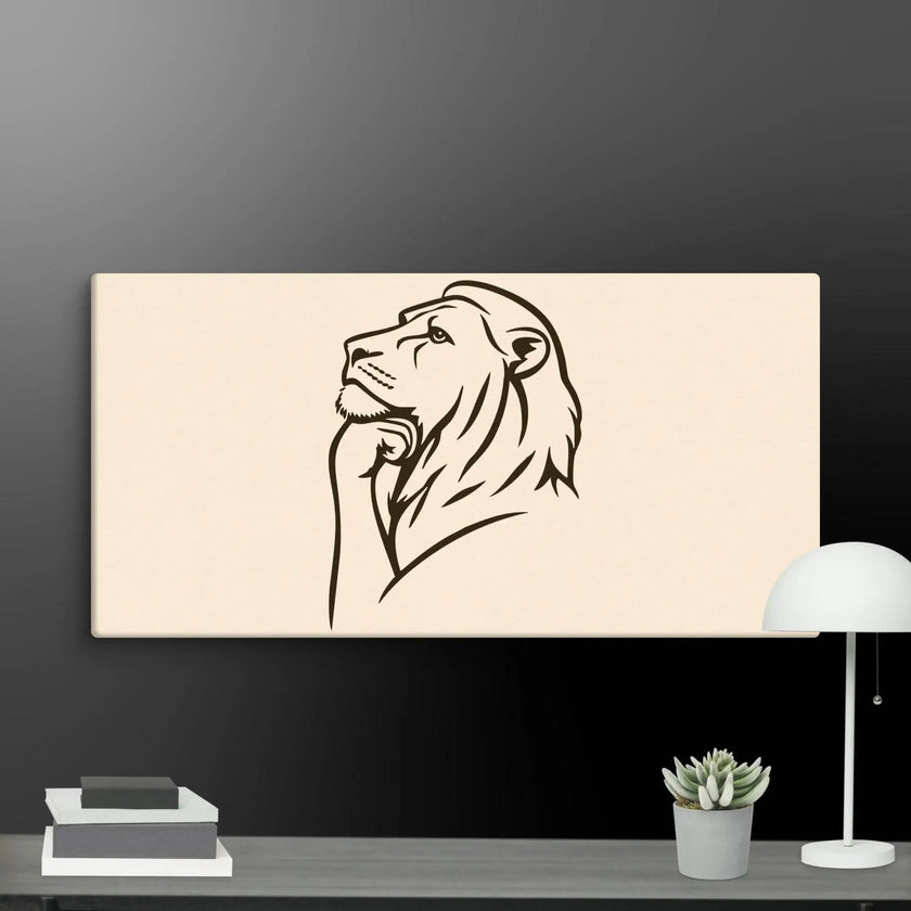 Great Thinker Lion Wall Art Canvas - STYLISHOUR