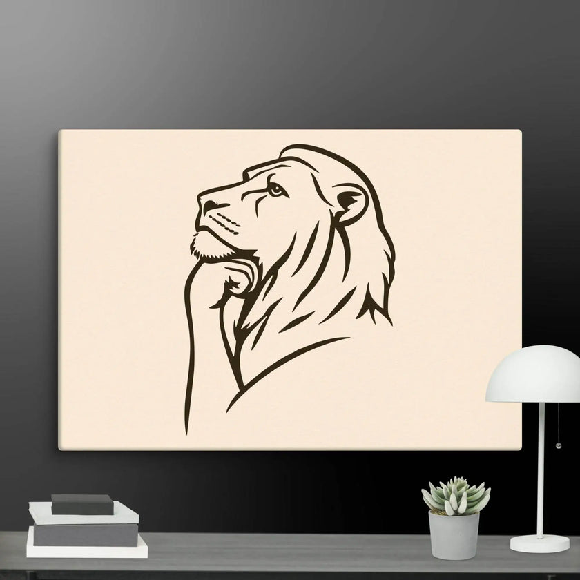 Great Thinker Lion Wall Art Canvas - STYLISHOUR