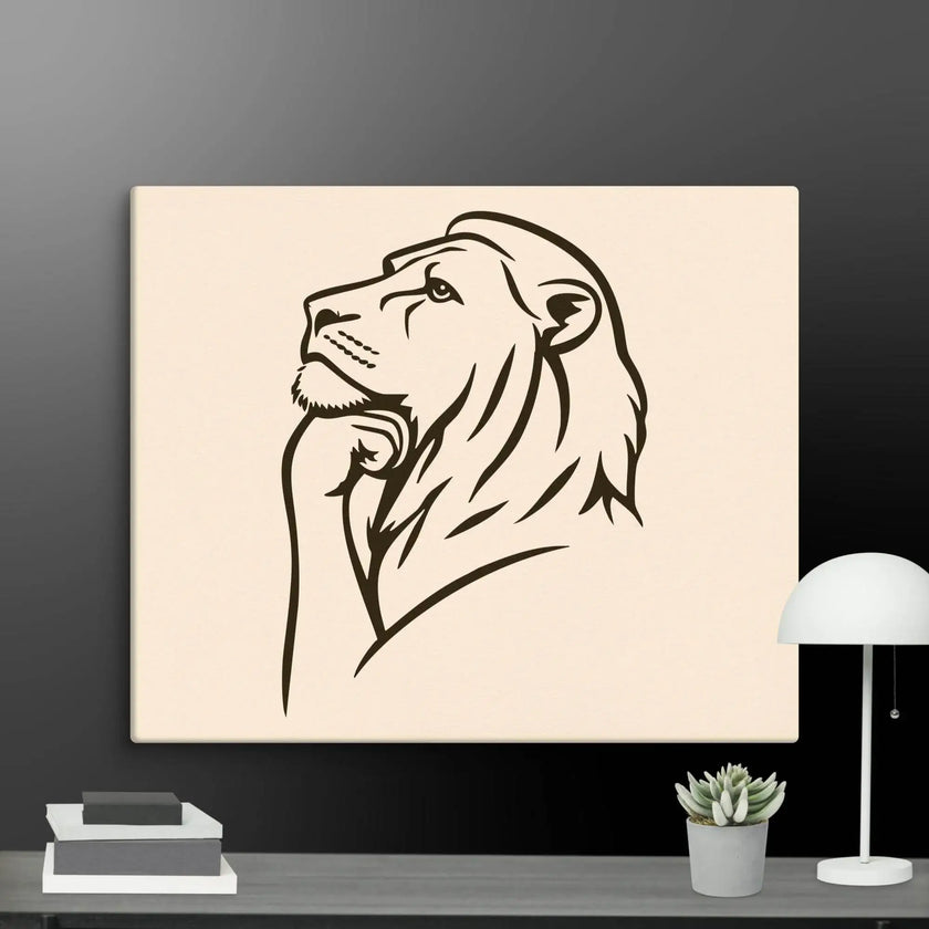 Great Thinker Lion Wall Art Canvas - STYLISHOUR