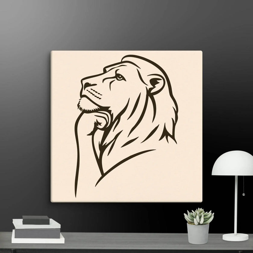 Great Thinker Lion Wall Art Canvas - STYLISHOUR