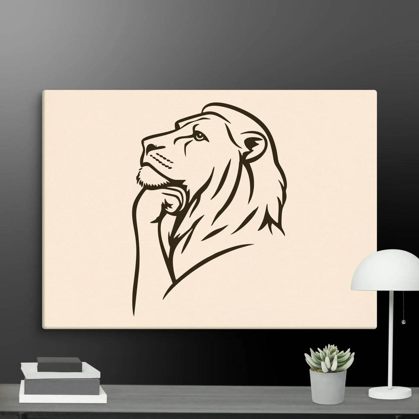 Great Thinker Lion Wall Art Canvas - STYLISHOUR