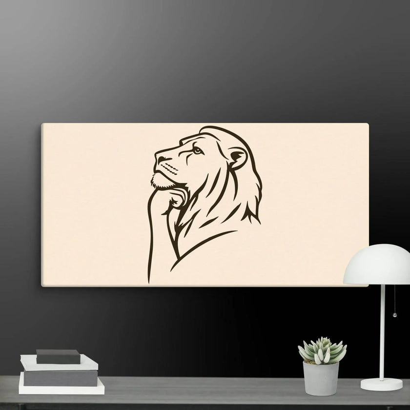 Great Thinker Lion Wall Art Canvas - STYLISHOUR