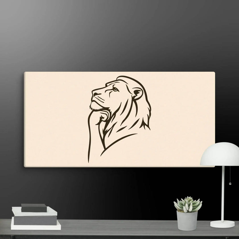 Great Thinker Lion Wall Art Canvas - STYLISHOUR