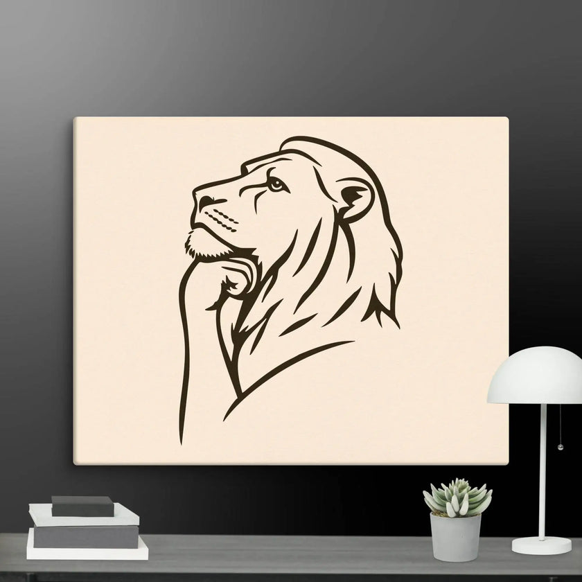 Great Thinker Lion Wall Art Canvas - STYLISHOUR