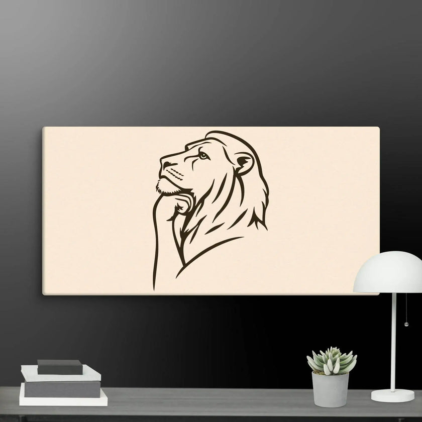 Great Thinker Lion Wall Art Canvas - STYLISHOUR