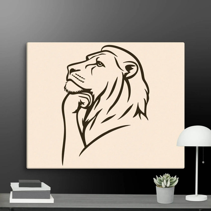 Great Thinker Lion Wall Art Canvas - STYLISHOUR