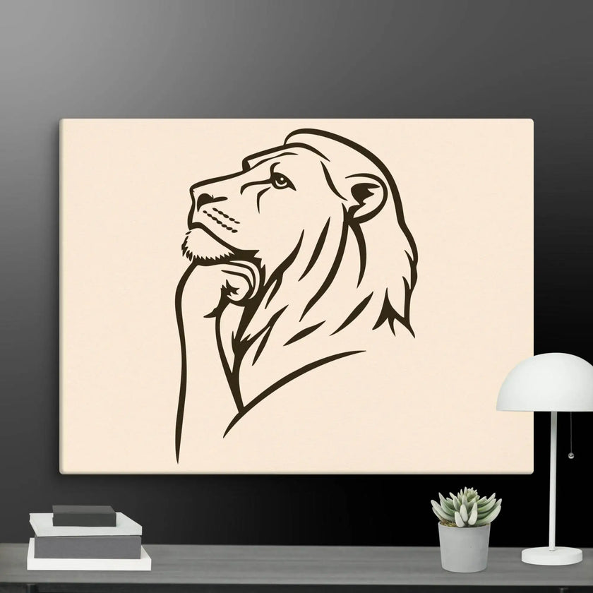 Great Thinker Lion Wall Art Canvas - STYLISHOUR