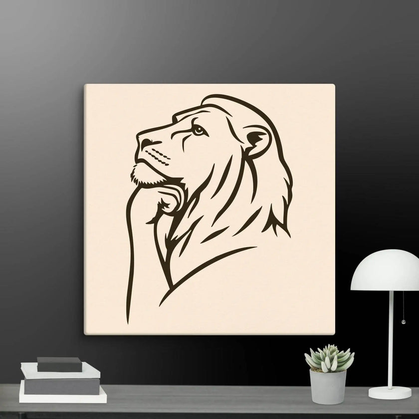 Great Thinker Lion Wall Art Canvas - STYLISHOUR